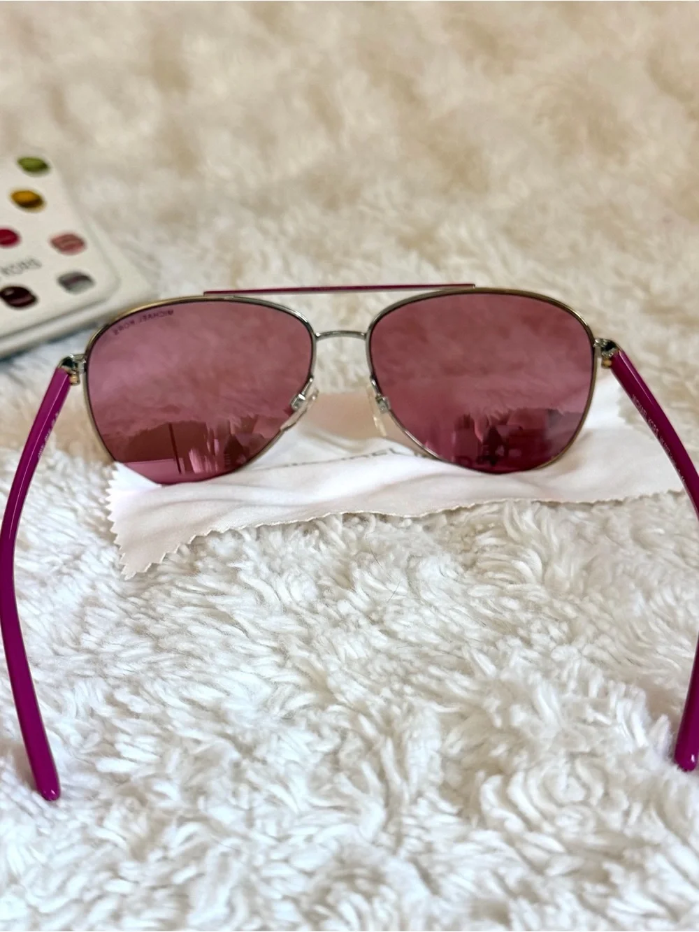 🌸🩷 Michael Kors Pink Mirrored Aviator Sunglasses MK5007 Have